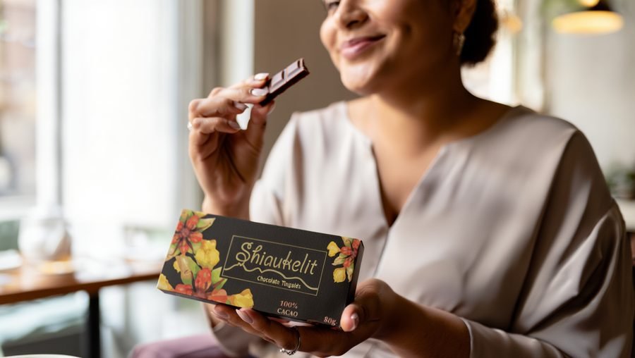 Tableta de chocolate 100% cacao puro Shiaukelit